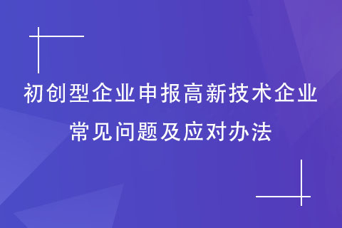 刚成立的企业申报高新技术企业常见问题及应对办法